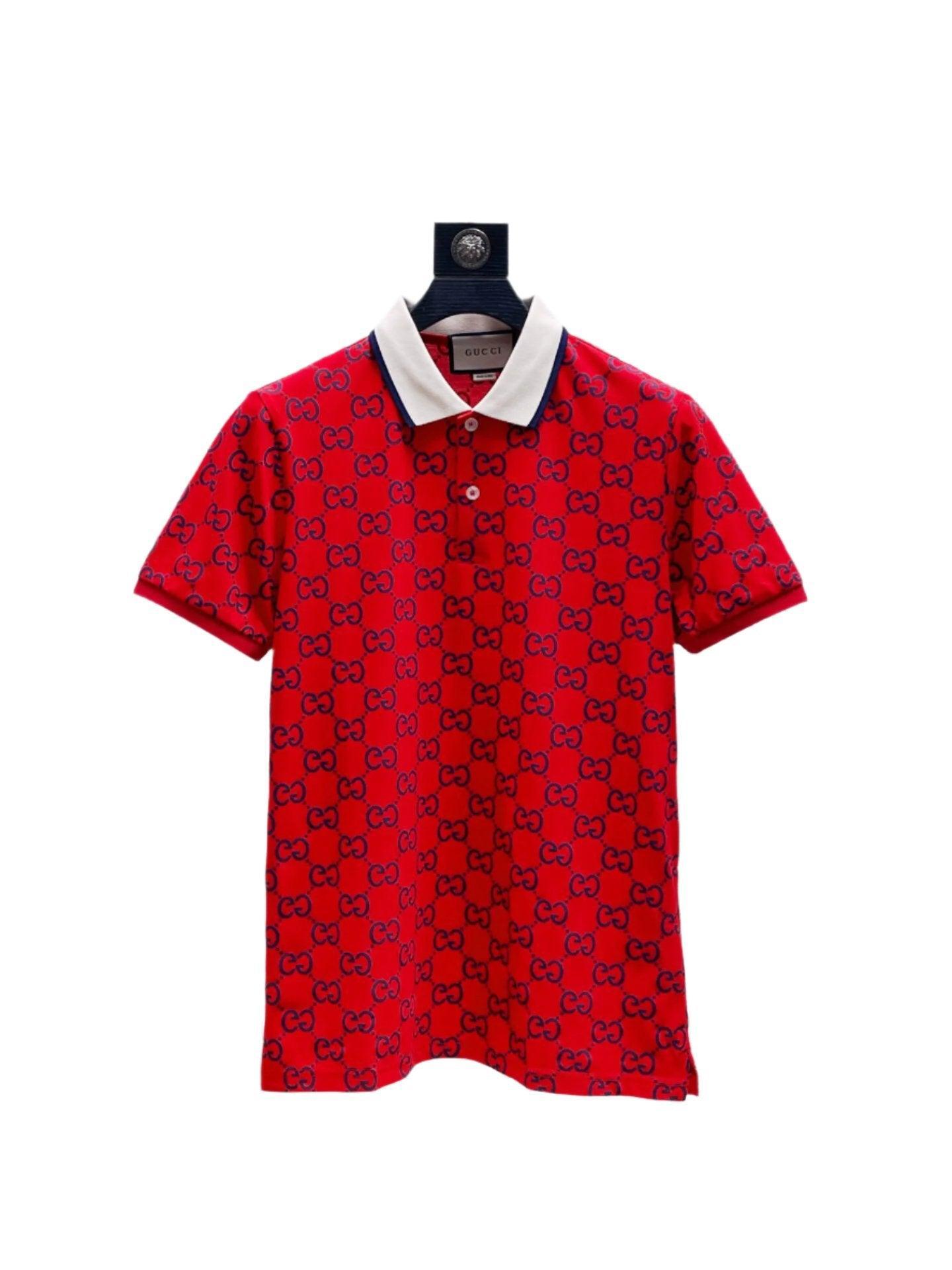 Gucci Red T-shirt with a collar Banlieue91
