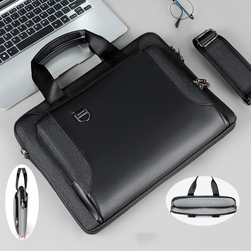 Laptop Bag Men's Handbag Briefcase Shockproof Pu Leather Pi-Mart