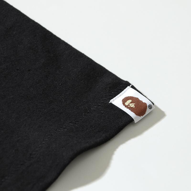 Bathing Ape Black T-Shirt without Collar Banlieue91