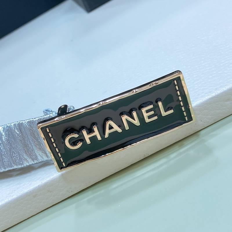 Chanel Women Logo Banding Belt 'White' Banlieue91
