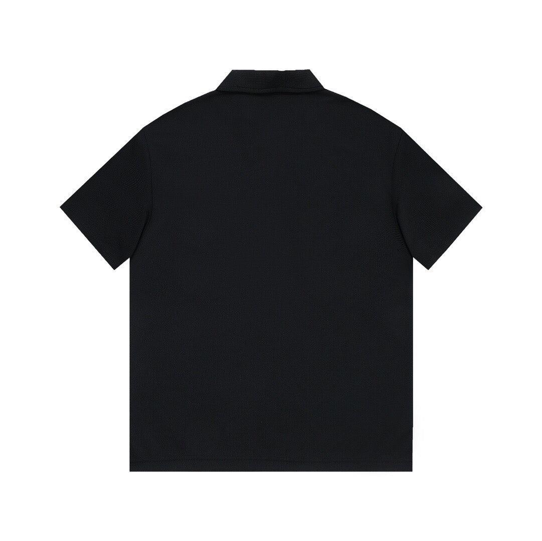 Louis Vuitton Black T-Shirt with Collar Banlieue91
