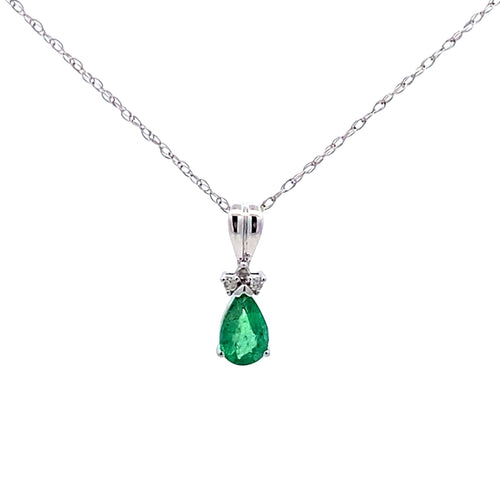 .29ct Emerald Diamond Fashion Pendants 10KT White Gold Bids.com
