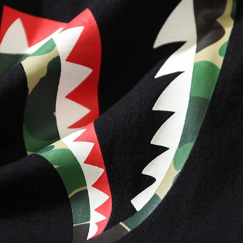 BATHING APE Black T-SHORT SLEEVE TEE 1ST CAMO SHARK TEE Banlieue91