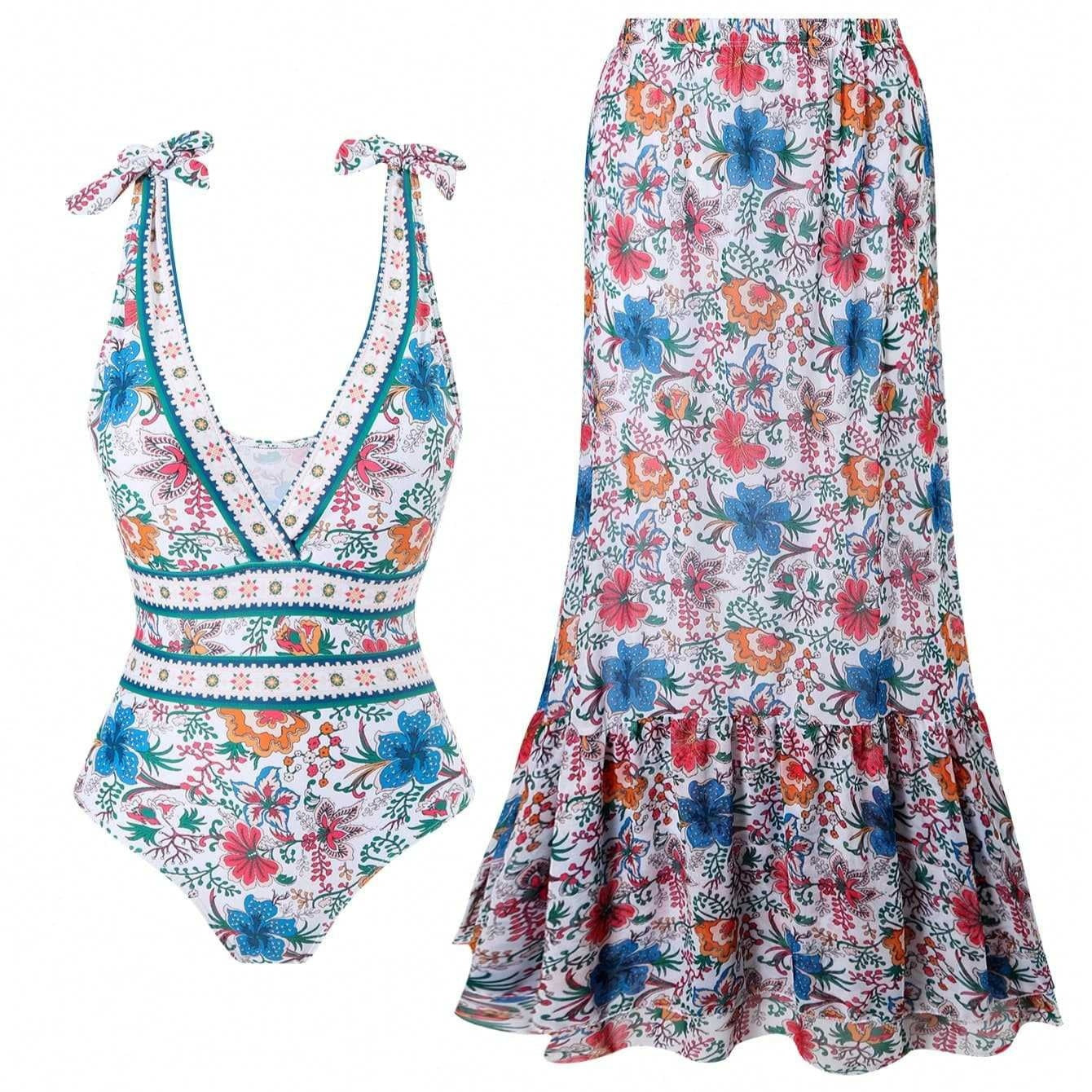 Ethnic Style One-piece Swimsuit For Women Beach Suit FitiqueFit
