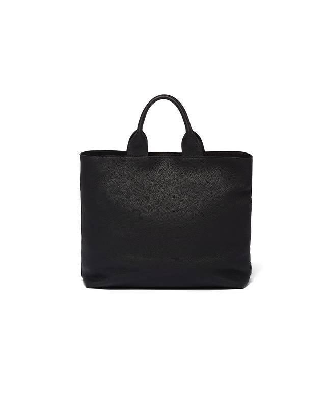 Prada logo-embossed leather tote bag