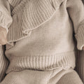 Baby Ruffle-Trim Sweater Cardigan Outfit Pants Headband 3-Piece Set Baby Joy