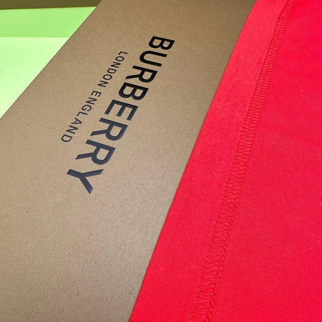 Burberry Red T-Shirt Without Collar Banlieue91