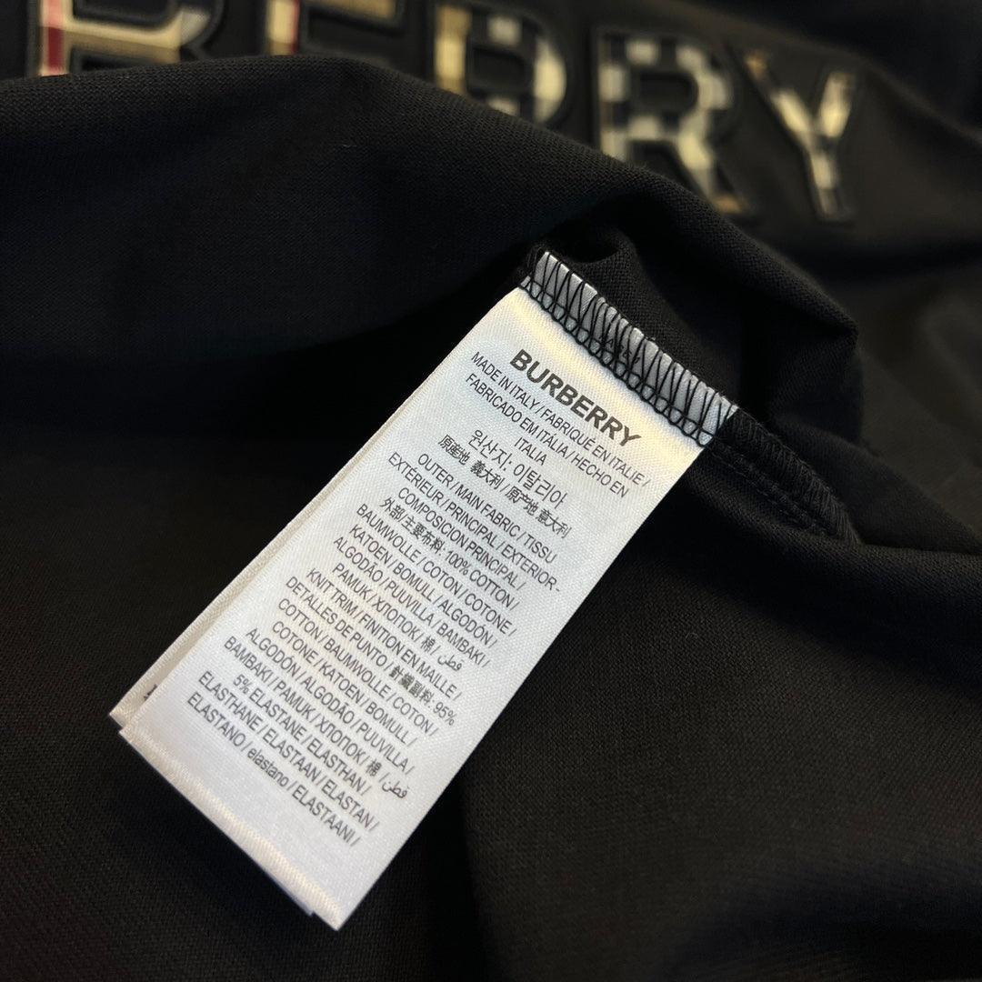 Burberry T-Shirt Without Collar 'Black & Beige' Banlieue91