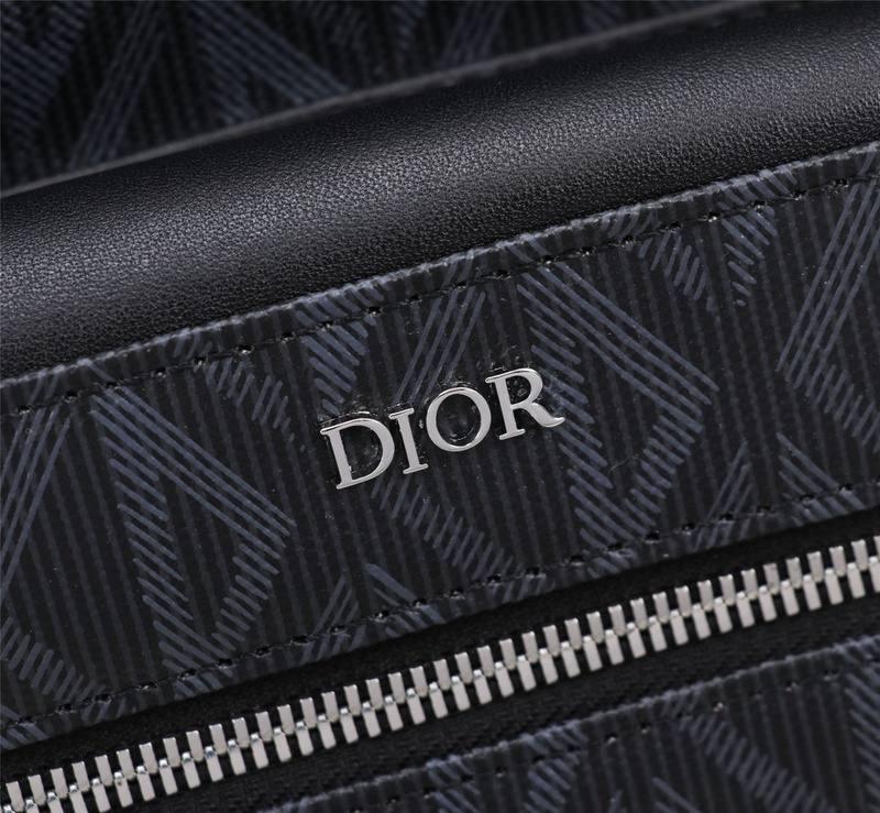 Dior Rider Zipped Backpack Black Coated Cotton Canvas with CD Diamond Print Banlieue91