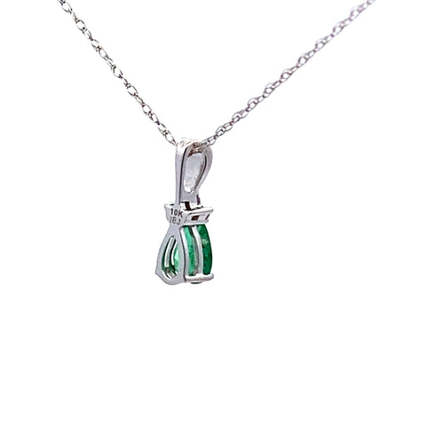 .29ct Emerald Diamond Fashion Pendants 10KT White Gold Bids.com