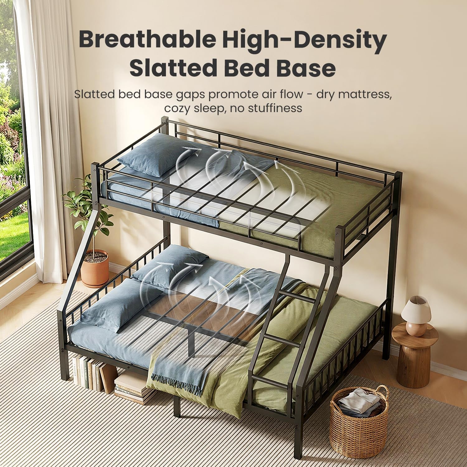 Twin XL Over Queen IndustrialGrade Bunk BedStructure