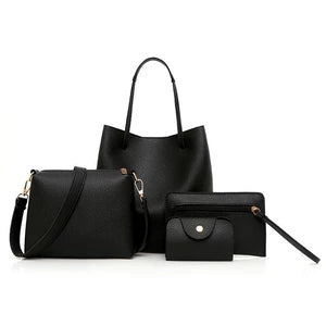 Fashionable Solid Color Mother-Daughter Bag Set (4 Pieces) Pi-Mart