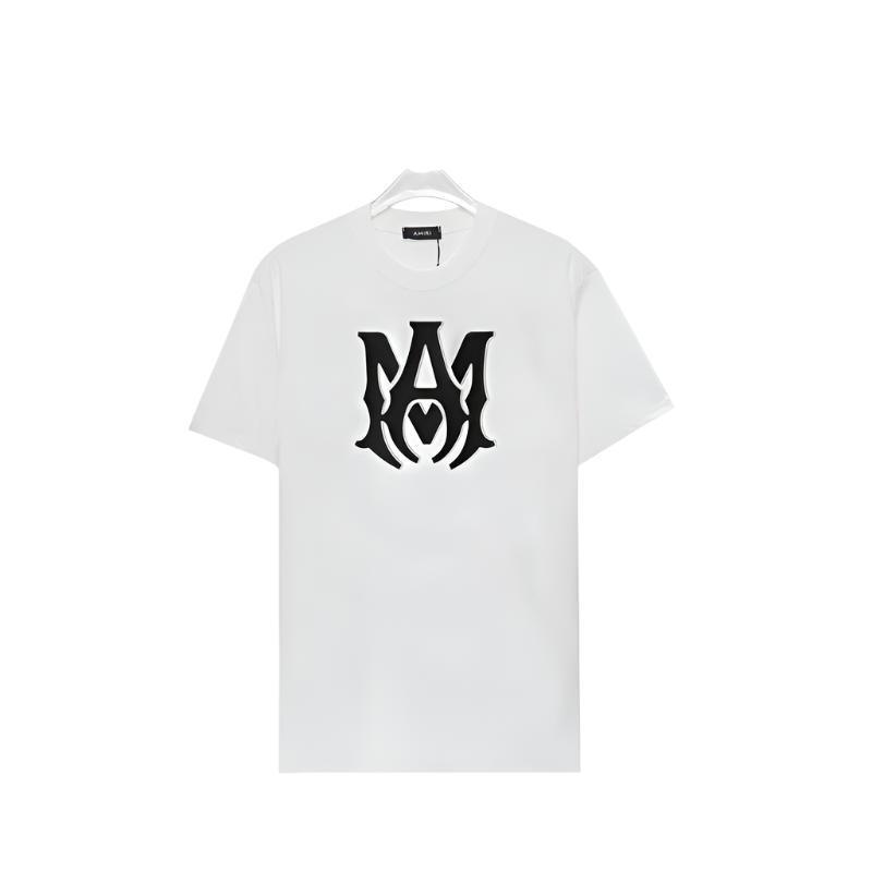 Amiri White T-Shirt Without Collar Banlieue91