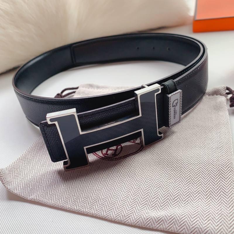 Hermes Men Black Buckle Belt 'Black' Banlieue91