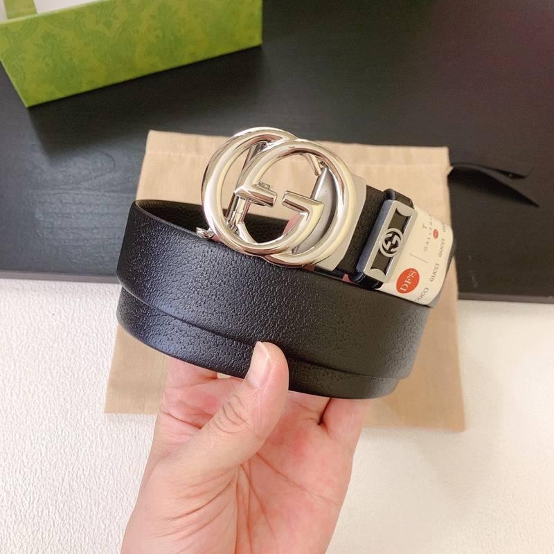 GUCCI Embellished coated-canvas and leather belt 'Black' Banlieue91