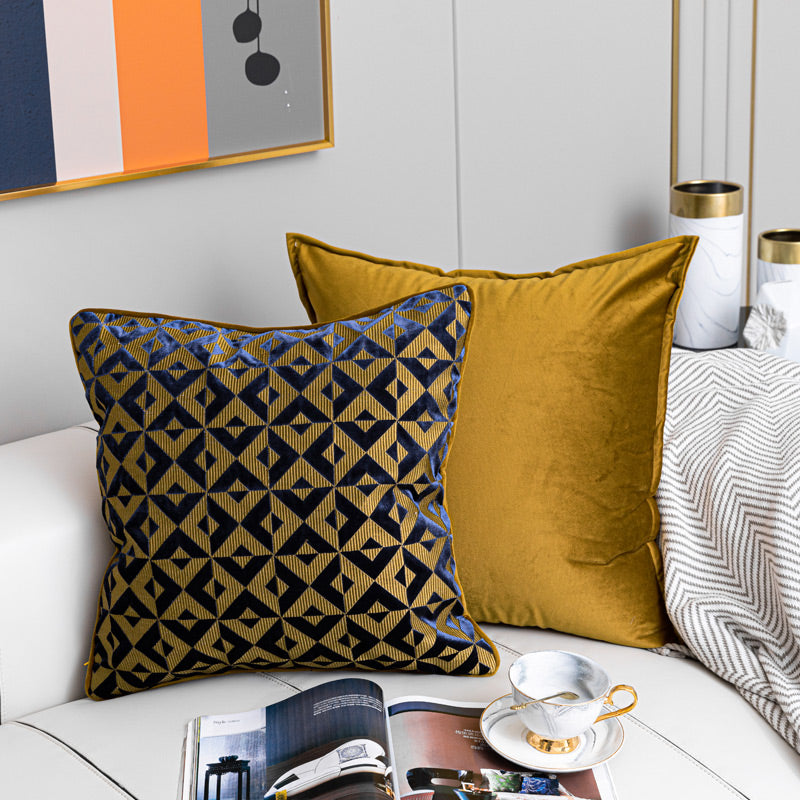 Geometric Jacquard Flannelette Sofa Cushion