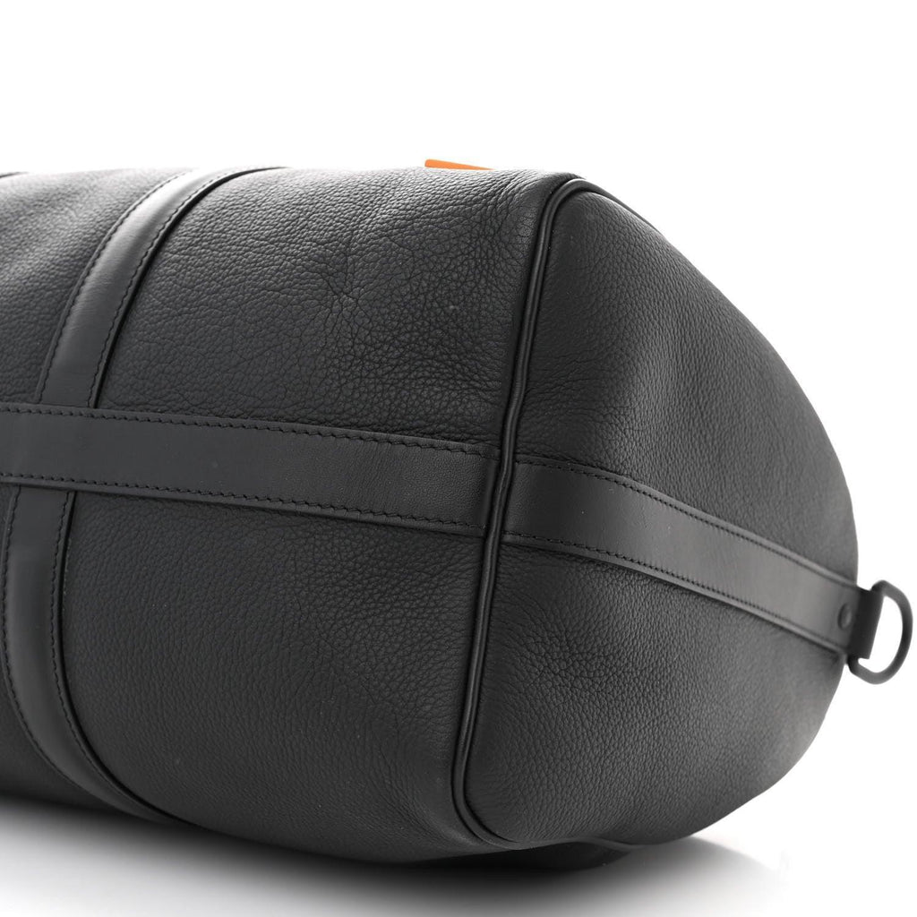 Louis Vuitton  Calfskin Damier Distorted Keepall Bandouliere 40 Black Banlieue91