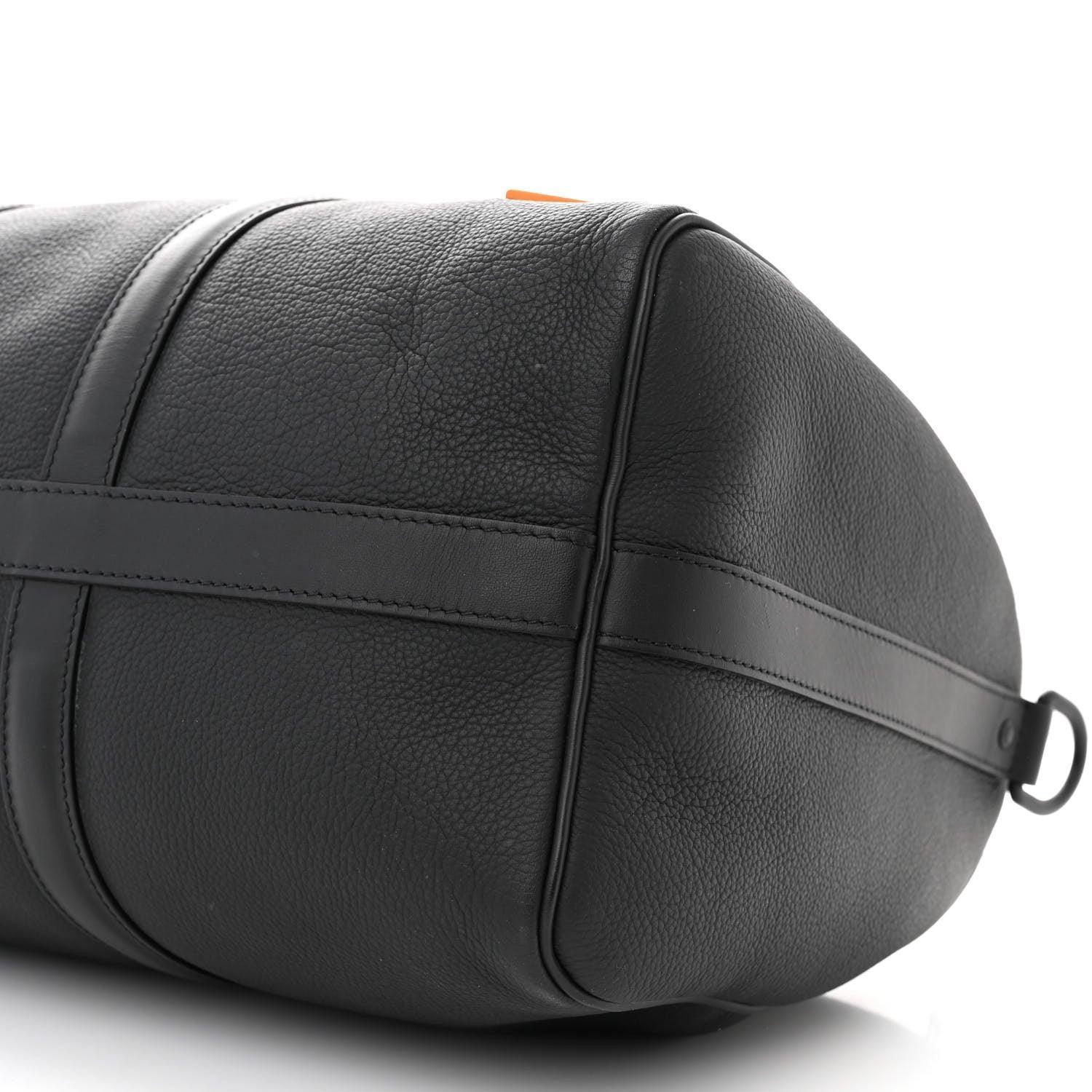Louis Vuitton  Calfskin Damier Distorted Keepall Bandouliere 40 Black Banlieue91