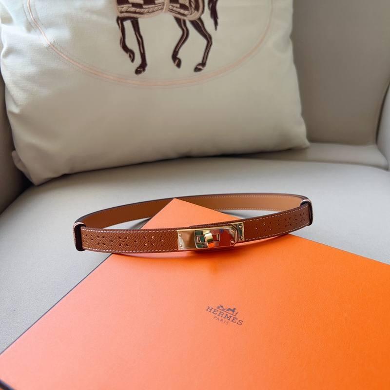Hermes Men Gold Buckle Belt 'Brown' Banlieue91