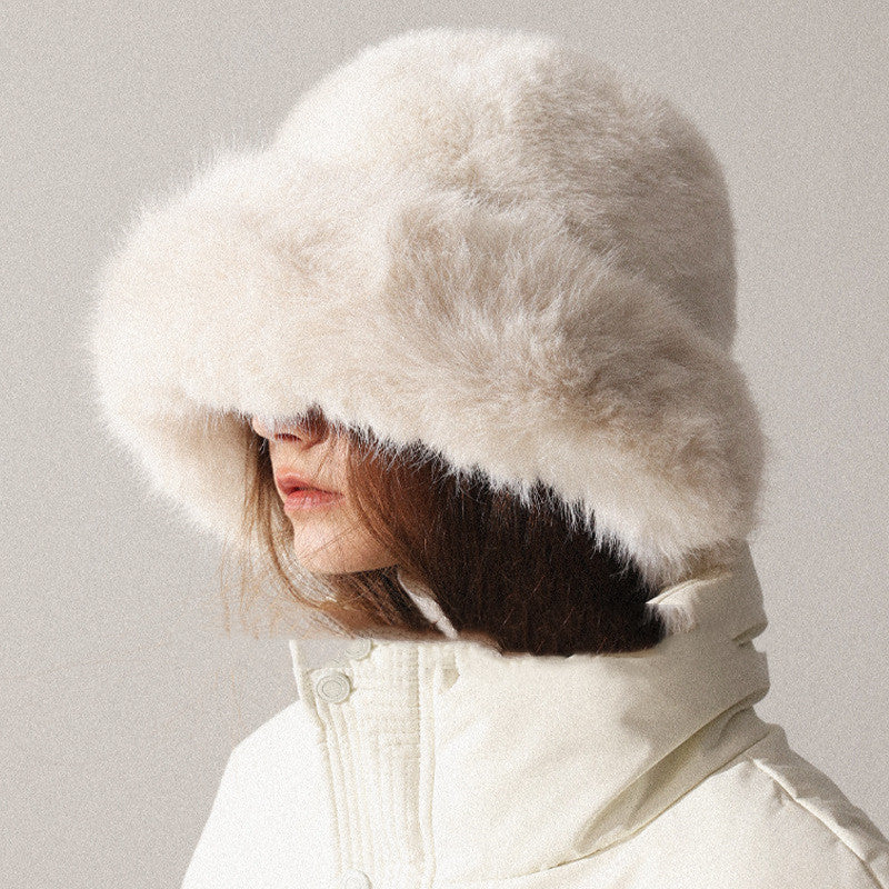 Women’s Oversized Furry Fisherman Hat – Mongolian Style Winter Hat FitiqueFit