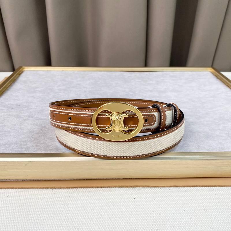 Celine Women Belt 'White/Brown' Banlieue91