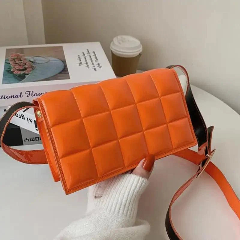 Fabulous Luxury Shoulder Bag Shiny Pu Leather Crossbody Bags For Women Small Flap Handbag Designer Female Messenger Bags