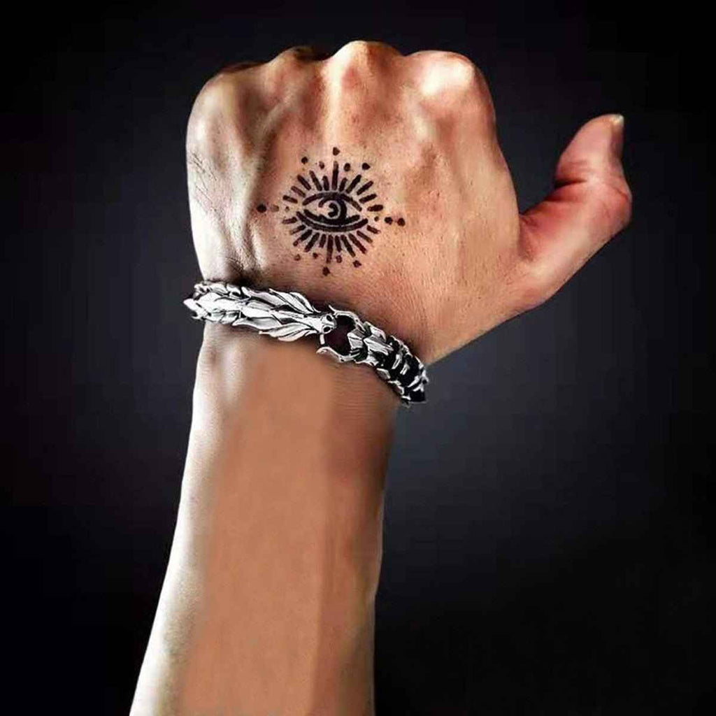 Mens Dragon Scale Bracelet Alloy Metal Symmetrical Wrist Bangle Dashing Nova