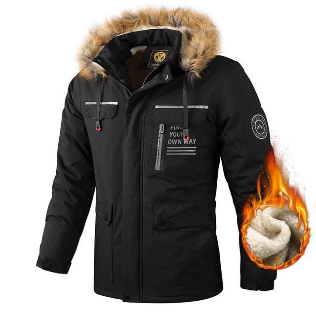 Fashion Men Casual Windbreaker Jacket Hooded Jacket Man Waterproof Outdoor Soft Men's Waterproof Windproof Jackets Breathable Snow Jacket With Hood Modern Winter Clothing Warm Thick Jacket For Outdoor Stevvex