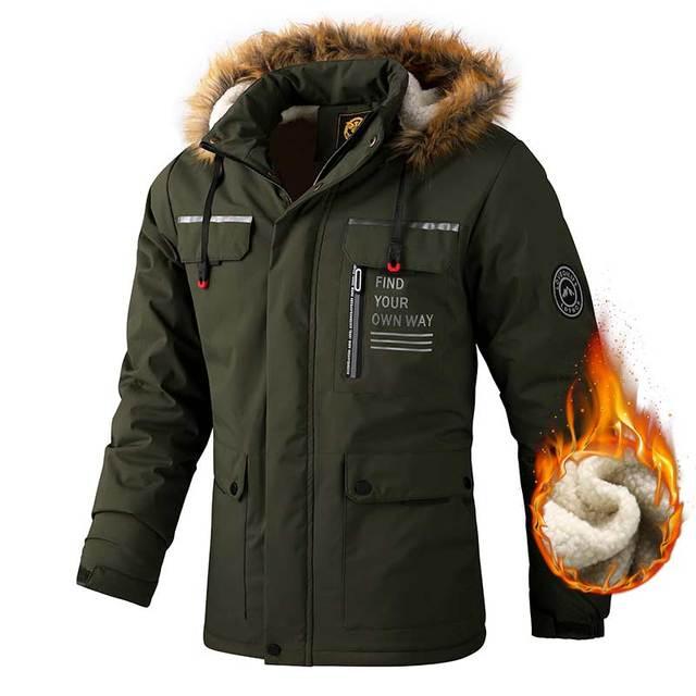 Fashion Men Casual Windbreaker Jacket Hooded Jacket Man Waterproof Outdoor Soft Men's Waterproof Windproof Jackets Breathable Snow Jacket With Hood Modern Winter Clothing Warm Thick Jacket For Outdoor Stevvex