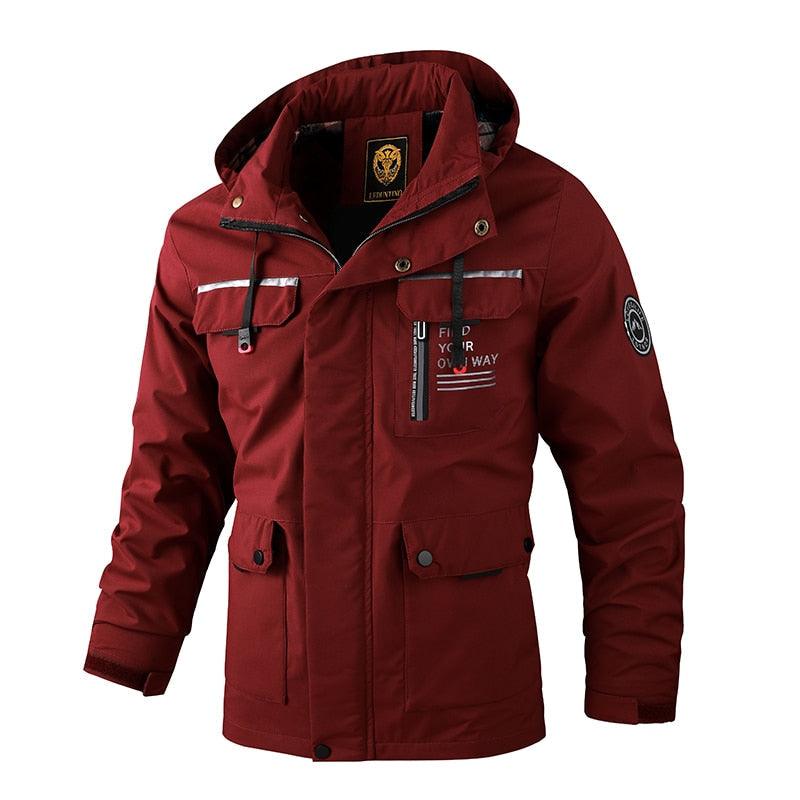 Fashion Men Casual Windbreaker Jacket Hooded Jacket Man Waterproof Outdoor Soft Men's Waterproof Windproof Jackets Breathable Snow Jacket With Hood Modern Winter Clothing Warm Thick Jacket For Outdoor Stevvex