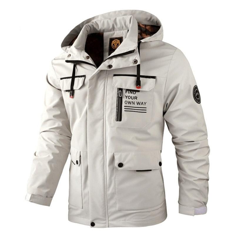 Fashion Men Casual Windbreaker Jacket Hooded Jacket Man Waterproof Outdoor Soft Men's Waterproof Windproof Jackets Breathable Snow Jacket With Hood Modern Winter Clothing Warm Thick Jacket For Outdoor Stevvex