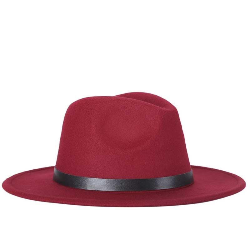 Fashion Men Fedoras Women's Fashion Jazz Hat Unisex Fashion Solid Color Large Hat Summer Spring Hat Luxury Blue Outdoor Hat Classic And Simple Wide Brim Fedora Hat Adjustable Hats For Men With Belt Buckle Stevvex