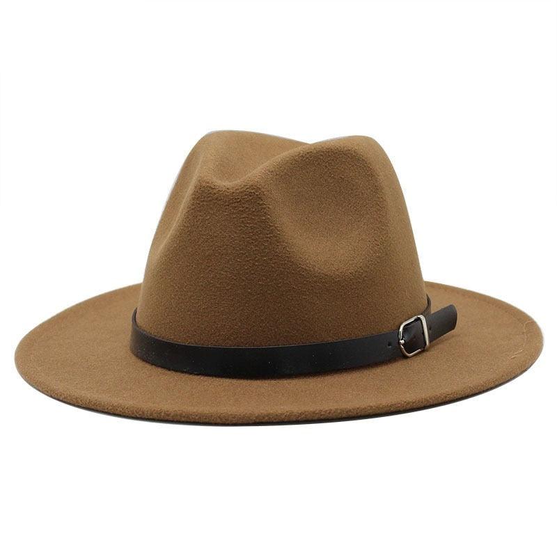 Fashion Men Fedoras Women's Fashion Jazz Hat Unisex Fashion Solid Color Large Hat Summer Spring Hat Luxury Blue Outdoor Hat Classic And Simple Wide Brim Fedora Hat Adjustable Hats For Men With Belt Buckle Stevvex