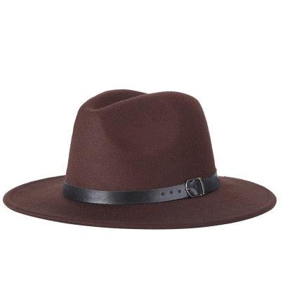 Fashion Men Fedoras Women's Fashion Jazz Hat Unisex Fashion Solid Color Large Hat Summer Spring Hat Luxury Blue Outdoor Hat Classic And Simple Wide Brim Fedora Hat Adjustable Hats For Men With Belt Buckle Stevvex