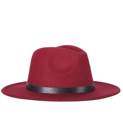 Fashion Men Fedoras Women's Fashion Jazz Hat Unisex Fashion Solid Color Large Hat Summer Spring Hat Luxury Blue Outdoor Hat Classic And Simple Wide Brim Fedora Hat Adjustable Hats For Men With Belt Buckle Stevvex