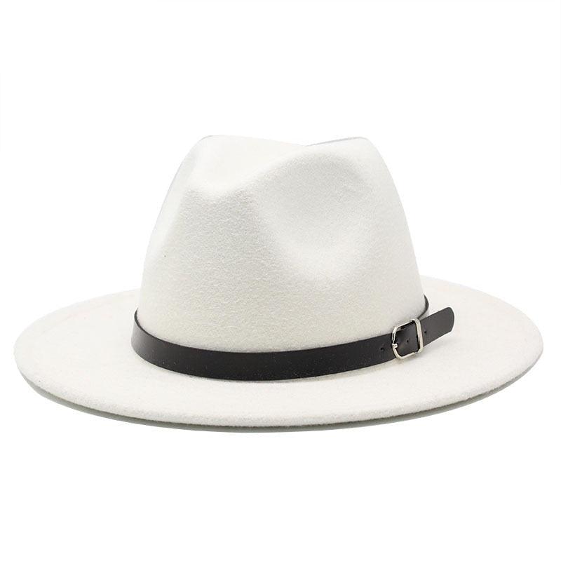 Fashion Men Fedoras Women's Fashion Jazz Hat Unisex Fashion Solid Color Large Hat Summer Spring Hat Luxury Blue Outdoor Hat Classic And Simple Wide Brim Fedora Hat Adjustable Hats For Men With Belt Buckle Stevvex