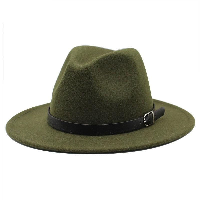 Fashion Men Fedoras Women's Fashion Jazz Hat Unisex Fashion Solid Color Large Hat Summer Spring Hat Luxury Blue Outdoor Hat Classic And Simple Wide Brim Fedora Hat Adjustable Hats For Men With Belt Buckle Stevvex