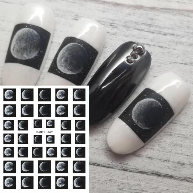Fashion Nails Art Manicure Back Glue Decal Decorations Design Nail Sticker For Nails Tips Beauty Fun Nail Art Stickers Decal 3D Self-Adhesive Abstract Face Curve Graffiti Nail Design for Acrylic Nail Supplies Designer Nail Decorations for Women Girls Kids