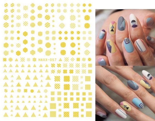 Fashion Nails Art Manicure Back Glue Decal Decorations Design Nail Sticker For Nails Tips Beauty Fun Nail Art Stickers Decal 3D Self-Adhesive Abstract Face Curve Graffiti Nail Design for Acrylic Nail Supplies Designer Nail Decorations for Women Girls Kids
