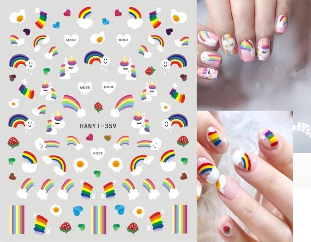 Fashion Nails Art Manicure Back Glue Decal Decorations Design Nail Sticker For Nails Tips Beauty Fun Nail Art Stickers Decal 3D Self-Adhesive Abstract Face Curve Graffiti Nail Design for Acrylic Nail Supplies Designer Nail Decorations for Women Girls Kids
