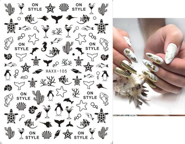 Fashion Nails Art Manicure Back Glue Decal Decorations Design Nail Sticker For Nails Tips Beauty Fun Nail Art Stickers Decal 3D Self-Adhesive Abstract Face Curve Graffiti Nail Design for Acrylic Nail Supplies Designer Nail Decorations for Women Girls Kids