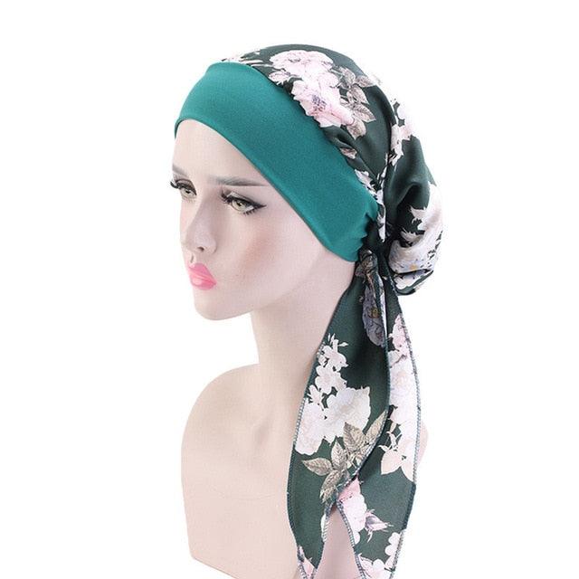 Fashion Printed Flowers Soft Beanie Turban Hat Inner Hijabs Cap Muslim Head Scarf Turban Bonnet Ladies Wrap Under Hijab Caps For Women Stevvex