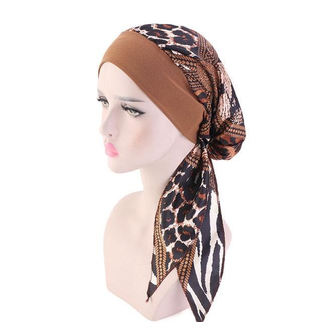Fashion Printed Flowers Soft Beanie Turban Hat Inner Hijabs Cap Muslim Head Scarf Turban Bonnet Ladies Wrap Under Hijab Caps For Women Stevvex