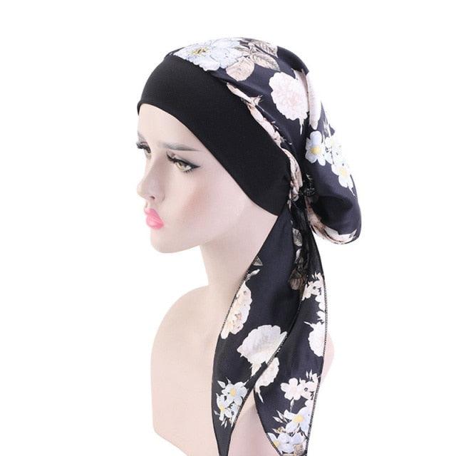 Fashion Printed Flowers Soft Beanie Turban Hat Inner Hijabs Cap Muslim Head Scarf Turban Bonnet Ladies Wrap Under Hijab Caps For Women Stevvex