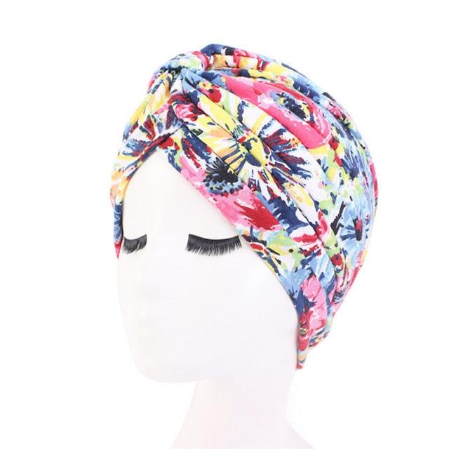 Fashion Soft Cotton Print Inner Headdress Lightweight Turban Elegant Bonnet Hijab Caps Arab Wrap Hijab Headscarf Hat For Woman Stevvex