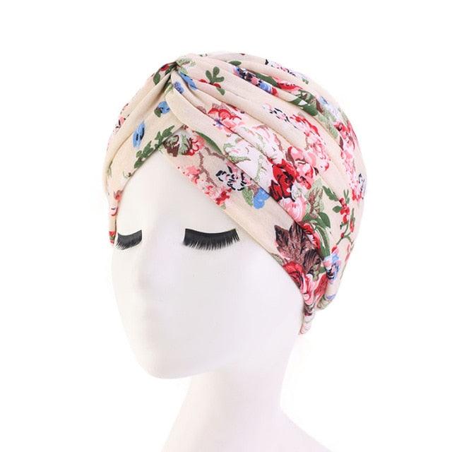 Fashion Soft Cotton Print Inner Headdress Lightweight Turban Elegant Bonnet Hijab Caps Arab Wrap Hijab Headscarf Hat For Woman Stevvex