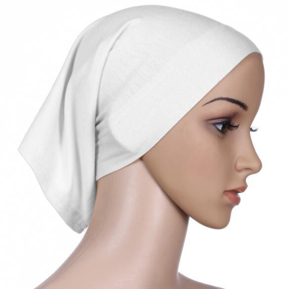 Fashion Soft Cotton Print Inner Headdress Lightweight Turban Elegant Bonnet Hijab Caps Arab Wrap Hijab Headscarf Hat For Woman Stevvex