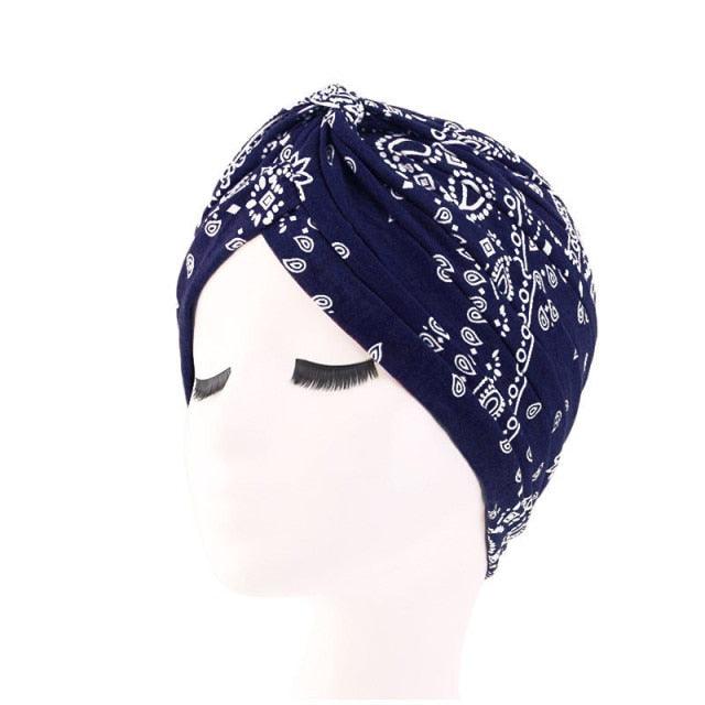 Fashion Soft Cotton Print Inner Headdress Lightweight Turban Elegant Bonnet Hijab Caps Arab Wrap Hijab Headscarf Hat For Woman Stevvex