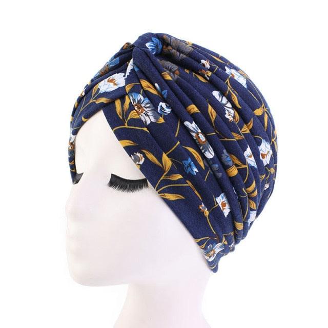 Fashion Soft Cotton Print Inner Headdress Lightweight Turban Elegant Bonnet Hijab Caps Arab Wrap Hijab Headscarf Hat For Woman Stevvex