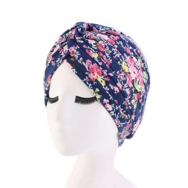 Fashion Soft Cotton Print Inner Headdress Lightweight Turban Elegant Bonnet Hijab Caps Arab Wrap Hijab Headscarf Hat For Woman Stevvex